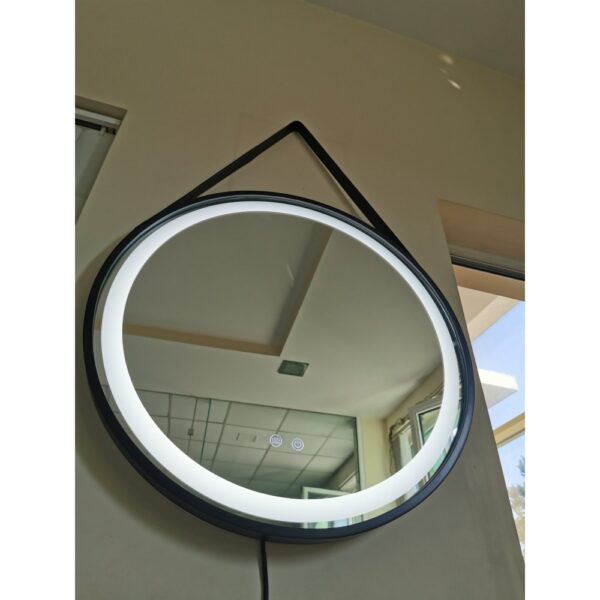LED Огледало с дървена черна рамка и подгрев 70cm Elana