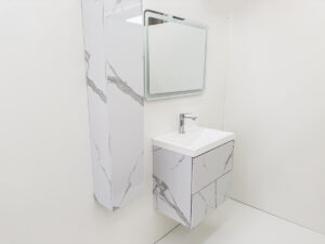 Долен шкаф за баня Forli Marble W с бял умивалник 60cm