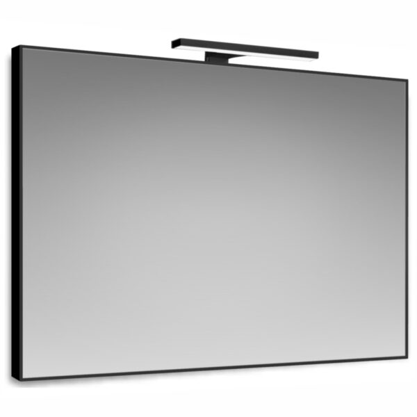 Огледало с черна рамка и LED осветление 60x80cm реверсивно Progetto