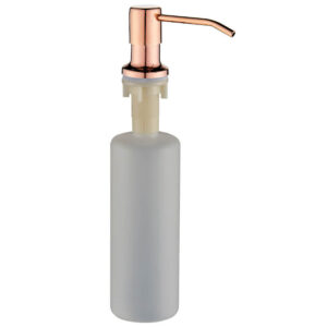 Дозатор за течен сапун за вграждане Drop розово злато Laveo