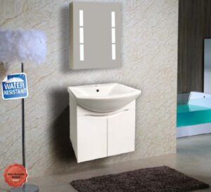Комплект долен шкаф за баня Дая 55cm и горен огледален шкаф Inter Ceramic