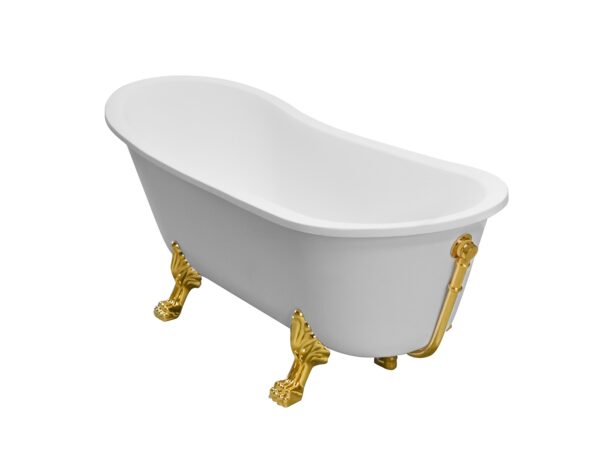 Свободно стояща вана 160x68cm Olaya със златни крачета Besco