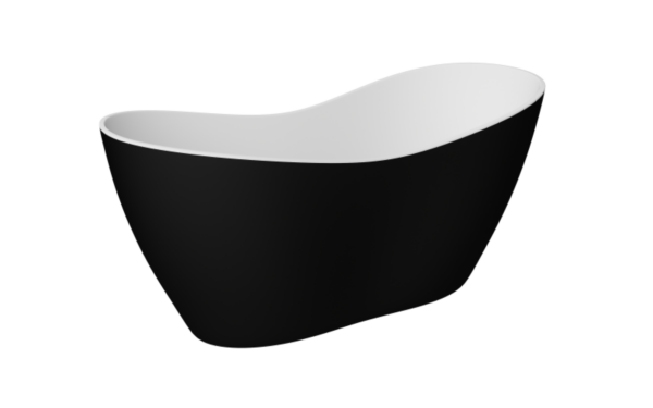 Свободно стояща вана 160x70cm Viya B&W черно и бяло Besco