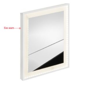 Огледало с бяла рамка и LED осветление 60x80cm реверсивно Kapitan
