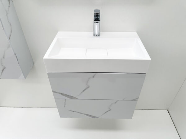 Долен шкаф за баня Matera Marble Push с умивалник 60cm