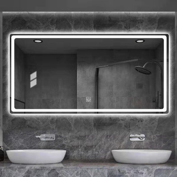 Огледало за баня с LED осветление 120x75cm