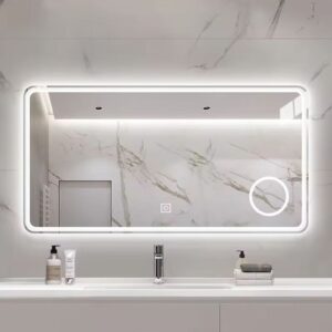 Огледало за баня с LED осветление 120x75cm с нагревател