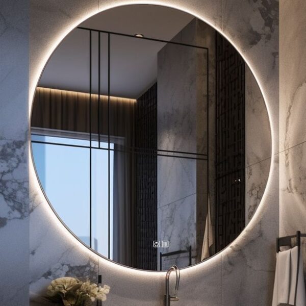 Огледало за баня с LED осветление и нагревател 60cm