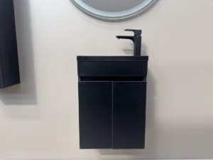 Долен шкаф за баня Mini с мивка 43cm черен мат