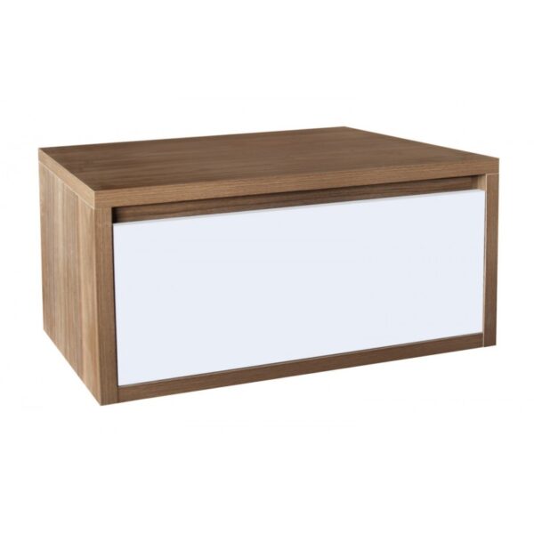 Долен шкаф за баня 80cm ICP 4540-80 бял + дървесен цвят Inter Ceramic