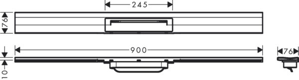 Линеен сифон с регулируема дължина RAINDRAIN Flex 50-90cm бял мат Hansgrohe