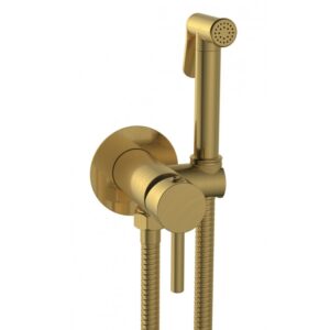 Смесител за вграждане с хигиенен душ, gold Inter Ceramic
