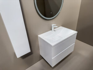 Долен шкаф за баня Napoli с умивалник 80cm бял
