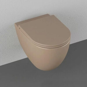 Стенна тоалетна чиния Infinity Clearim Plus кафяв мат Isvea