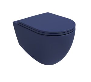Стенна тоалетна чиния Infinity Clearim Plus синя Isvea
